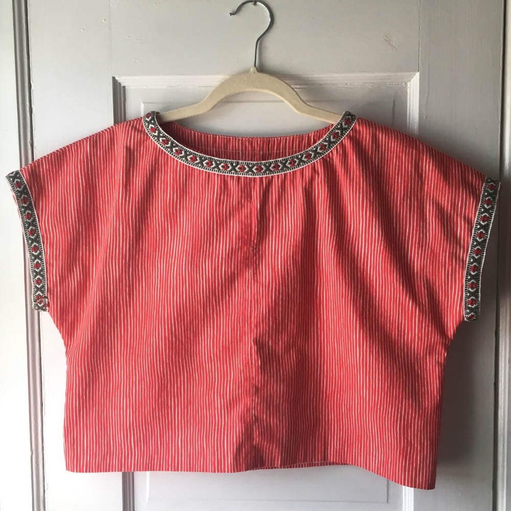 Vintage Handmade Boxy Crop Top